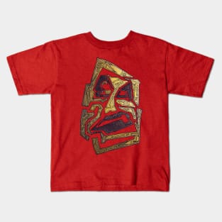 Abstract Face - Line Art Watercolour Kids T-Shirt